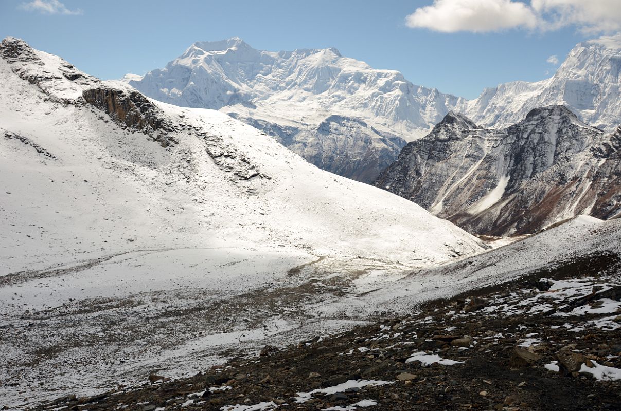 06 Looking Back At Annapurna II and IV And The Chulu Far East Base Camp Area On The Way To Col Camp 